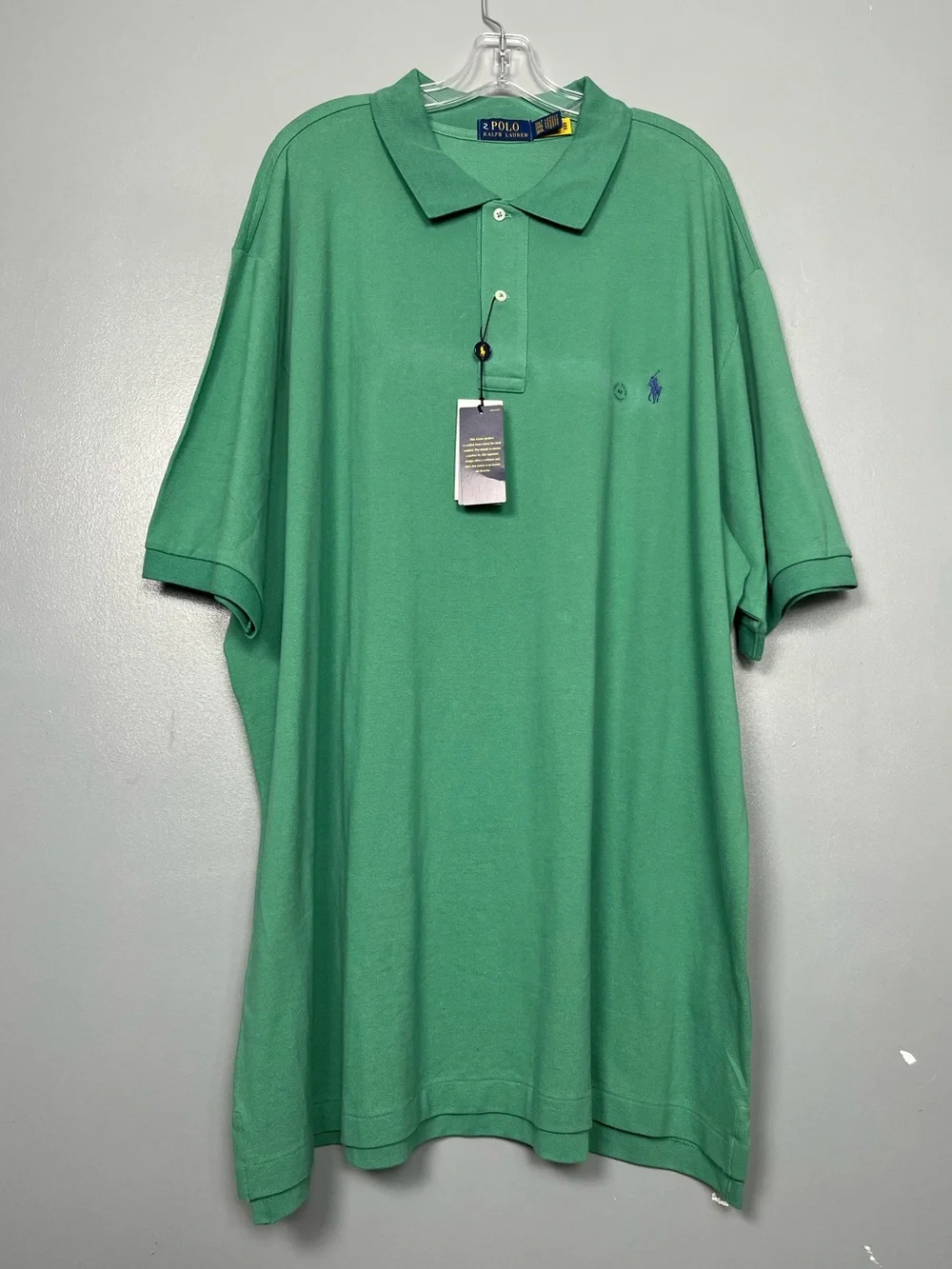 POLO Ralph Lauren Big Tall Mesh Polo Collared Shirt Art Green Men’s Size 3XLT